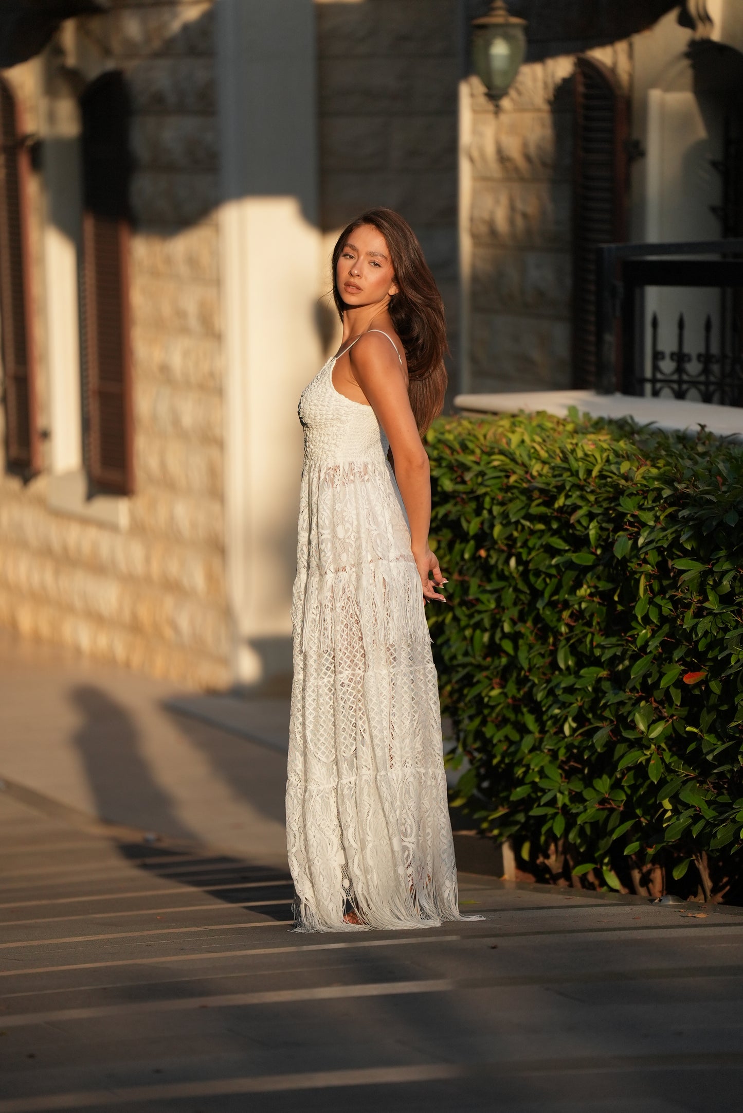 Sheer Lace Maxi Dress