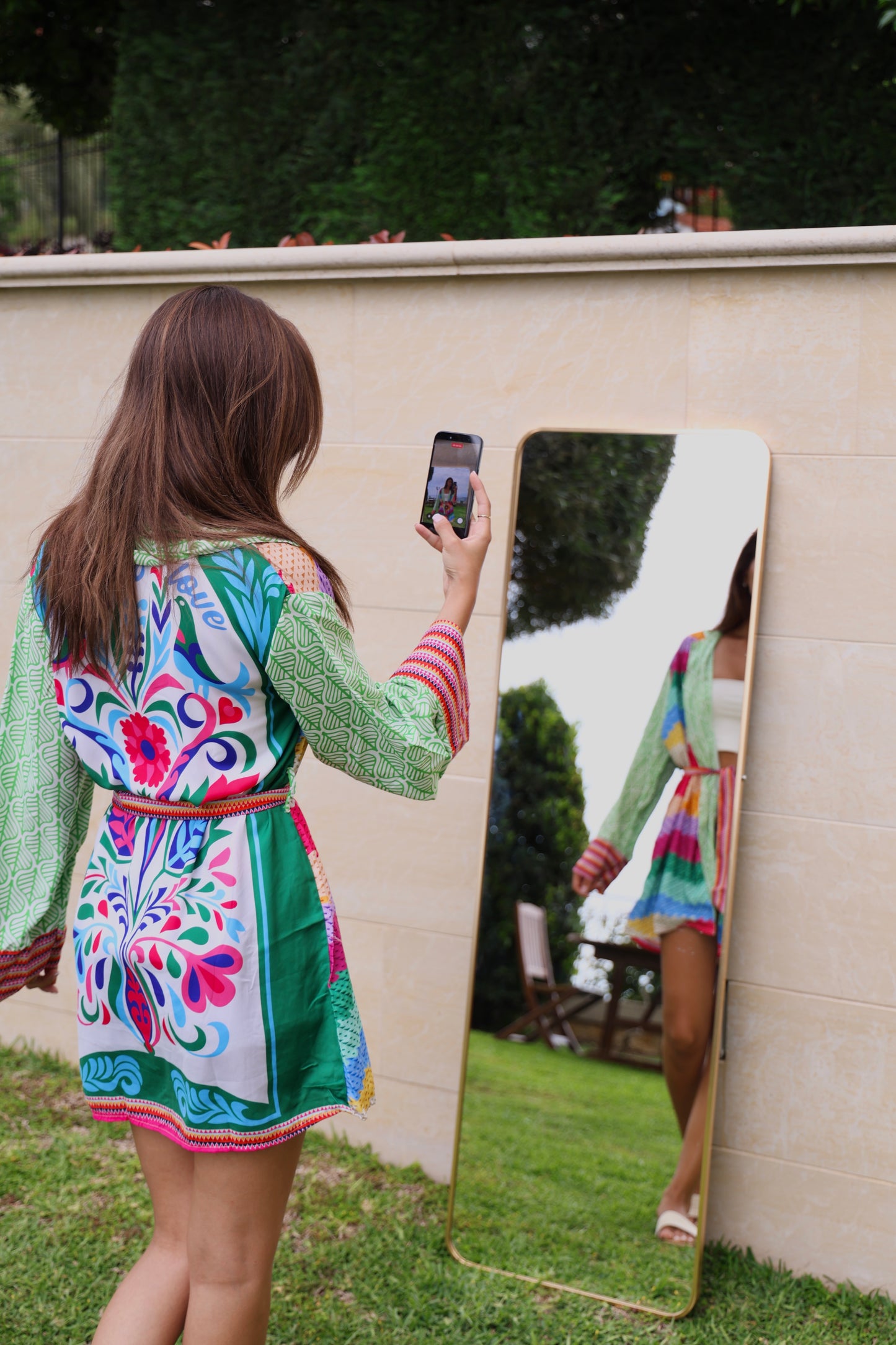 Rainbow Patchwork Kimono Jacket