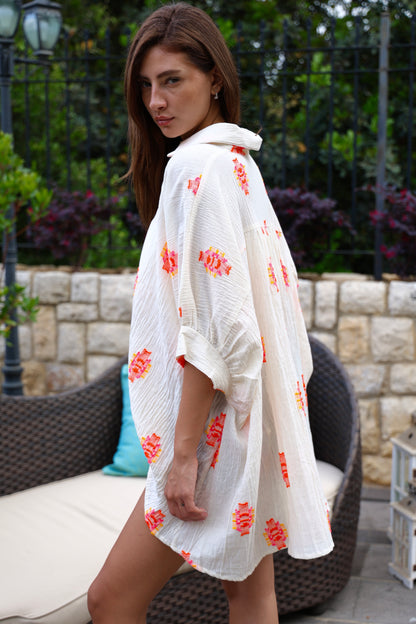 Embroidered Cotton Overshirt