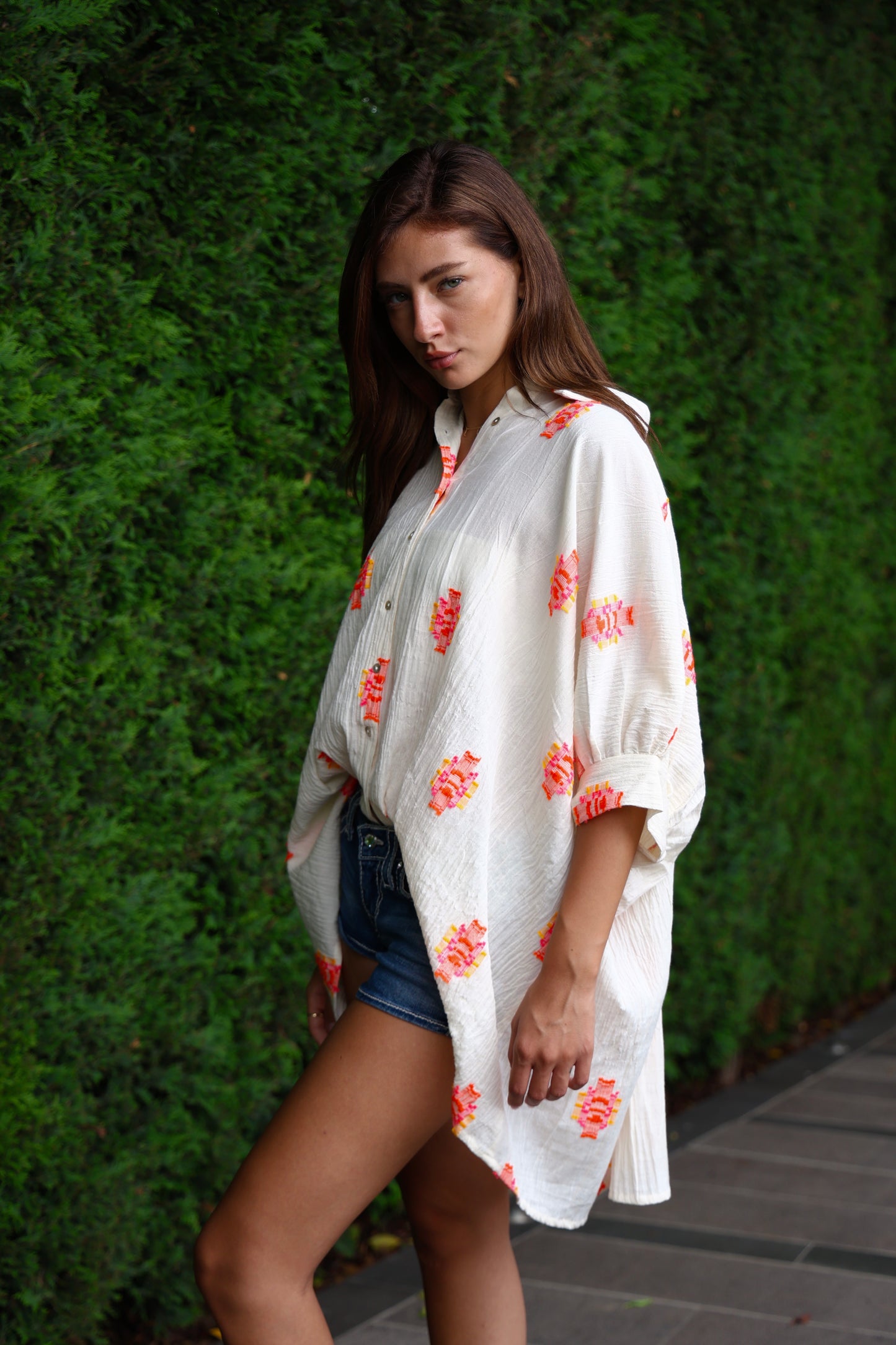 Embroidered Cotton Overshirt